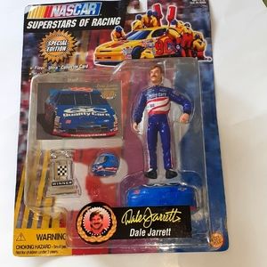 Vintage Dale Jarrett Toy Biz Figure Trophy Helmet Card
